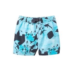 NEW Tea Collection Swarming Sharks Swimsuit Swim Trunks Shorts size 3-6 months